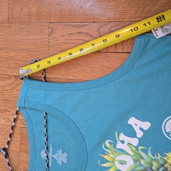 HURLEY BRAND MEN'S TEAL GREEN ALOHA PINEAPPLE HURLEY TANK TOP SIZE SMALL - Picture 14 of 16